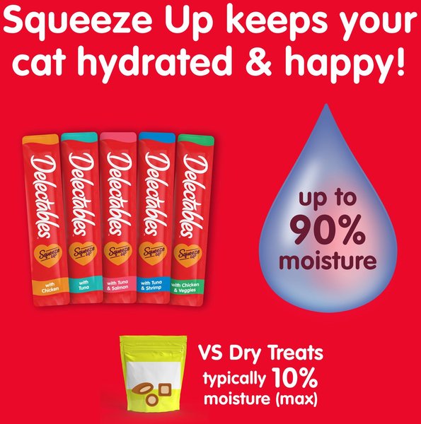 Show full view: Hartz Delectables Squeeze Up Variety Pack Lickable Cat Treats, 0.5-oz tube, 10 count slide 2 of 11