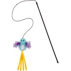Frisco Bird Teaser with Feathers Cat Toy, Blue