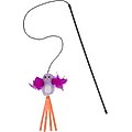 Frisco Bird with Feathers Teaser Wand Cat Toy with Catnip, Purple