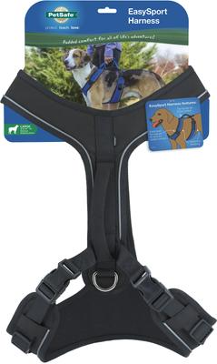 Show full view: PetSafe EasySport Nylon Reflective Back Clip Dog Harness, Black, Large: 29 to 43-in chest slide 9 of 12