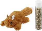 Frisco Squirrel Plush Cat Toy with Refillable Catnip, Brown Squirrel