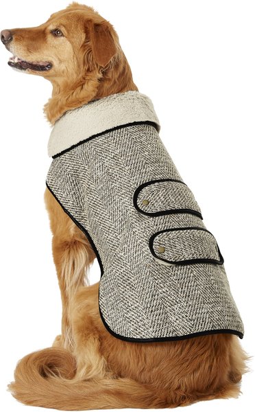 Frisco Manhattan Tweed Dog & Cat Coat, Taupe, X-Large slide 1 of 8
