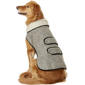 Frisco Manhattan Tweed Dog & Cat Coat, Taupe, X-Large