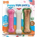 Nylabone Puppy Chew Variety Toy & Treat Triple Pack Pink, Small 