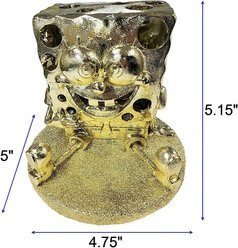 Penn-Plax SpongeBob with Swim Through Golden Edition Aquarium Ornament, 5.15-in slide 2 of 4