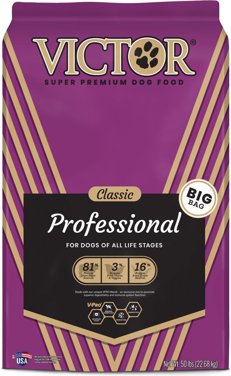 VICTOR Classic Professional Formula Dry Dog Food 50 lb bag