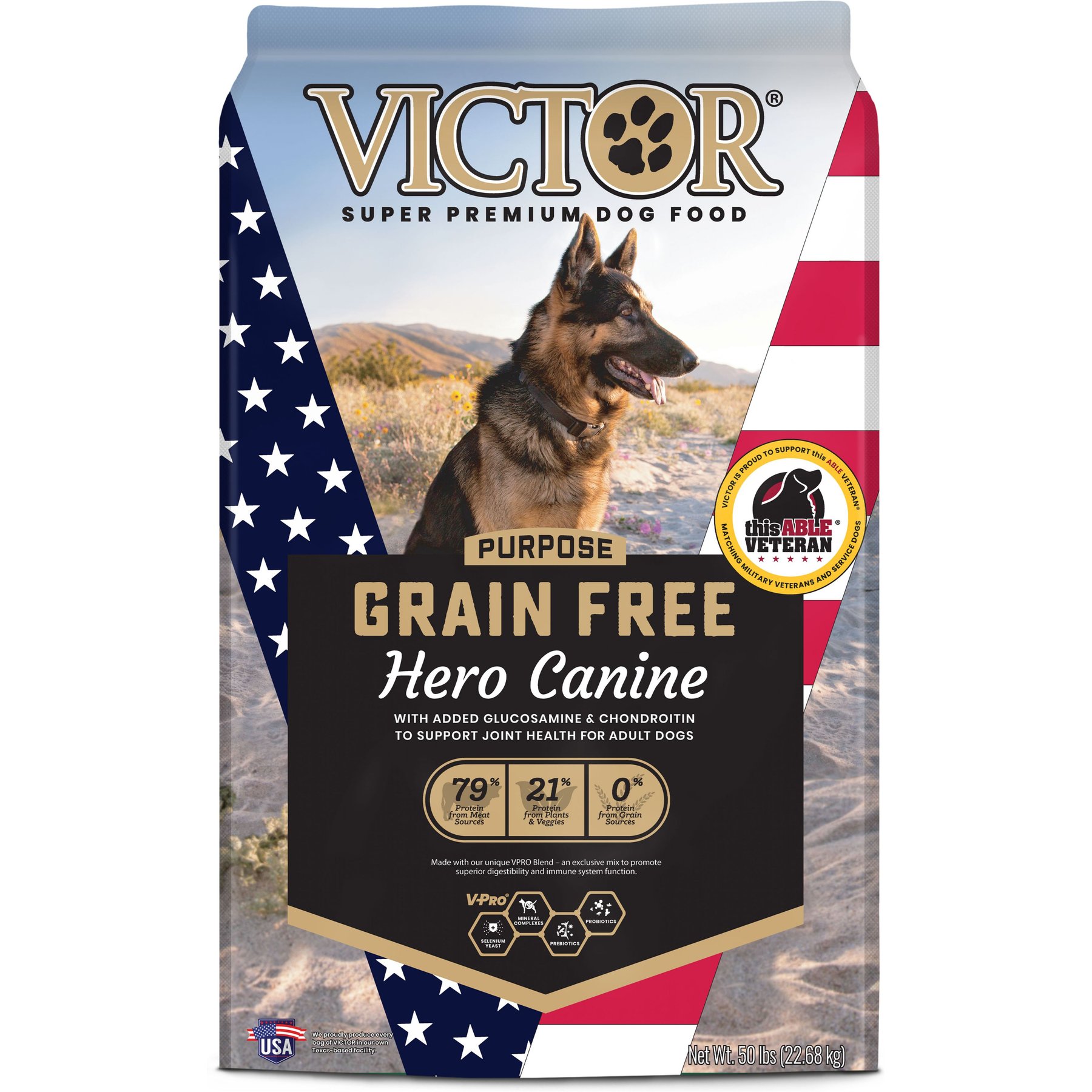 VICTOR Purpose Hero Grain Free Dry Dog Food 50 lb bag Chewy