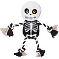 Frisco Halloween Skeleton Plush with Rope Squeaky Dog Toy, Medium/Large