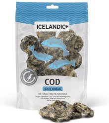 Icelandic+ Cod Skin Rolls Fish Dog Treat, 3.0-oz bag