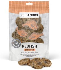 Icelandic+ Redfish Skin Rolls Fish Dog Treat, 3.0-oz bag