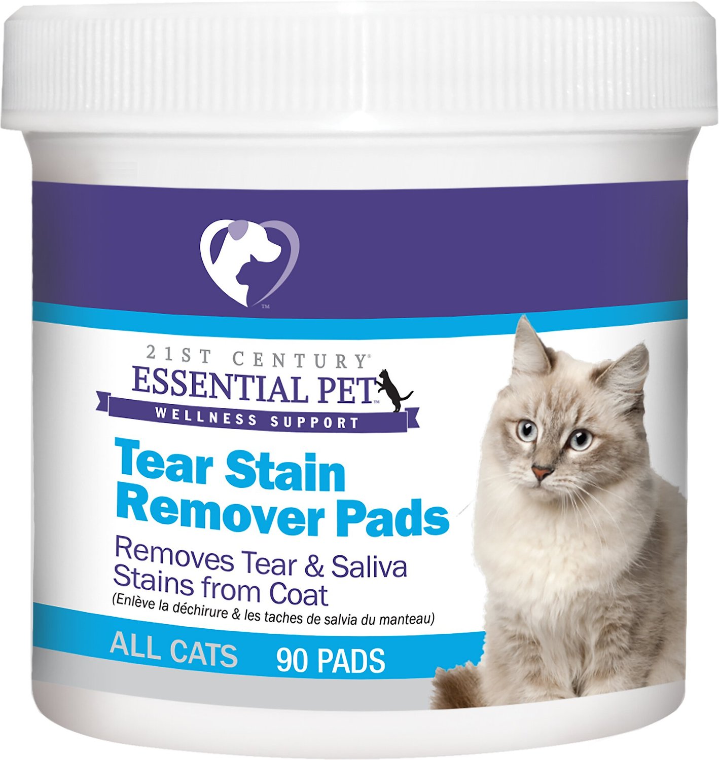 21ST CENTURY ESSENTIAL PET Tear Stain Remover Pads for Cats, 90 count