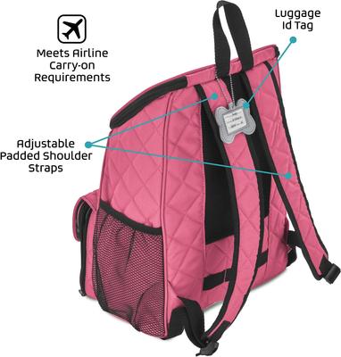 Show full view: Mobile Dog Gear Weekender Backpack Pet Travel Bag, Pink slide 5 of 7