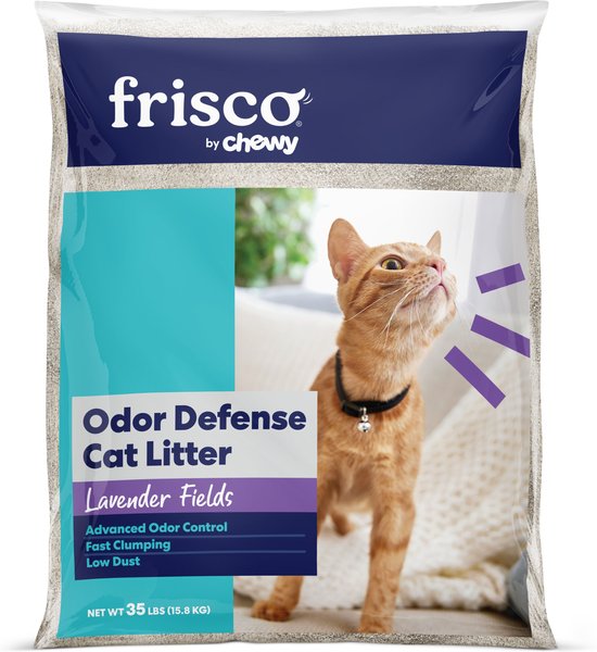 Frisco Odor Defense Lavender Fields Scented Clumping Clay Cat Litter, 35-lb bag slide 1 of 8
