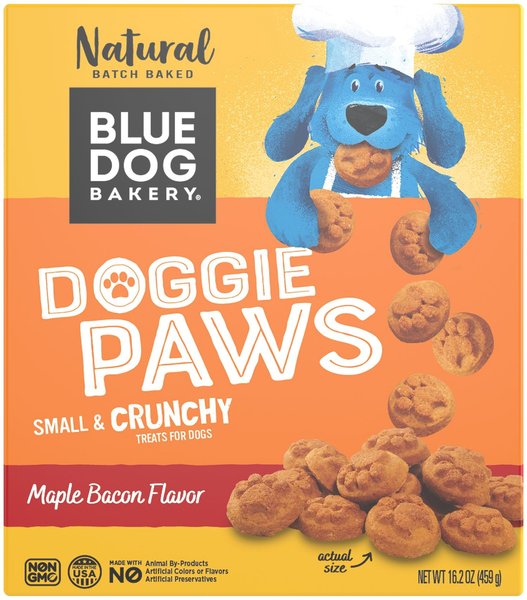 Blue Dog Bakery Doggie Paws Maple Bacon Dog Treats, 18-oz box slide 1 of 4