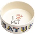 Park Life Designs Retro Ceramic Dog & Cat Bowl, 4-cup