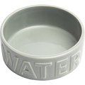 Park Life Designs Classic Ceramic Water Dog & Cat Bowl, Grey, 4-cup