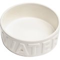 Park Life Designs Classic Ceramic Water Dog & Cat Bowl, White, 3-cup