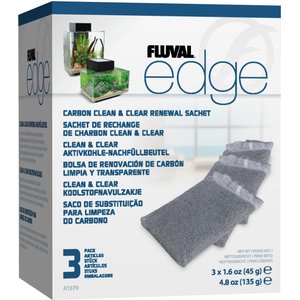 Fluval Edge Carbon Replacement Filter Media, 3 count