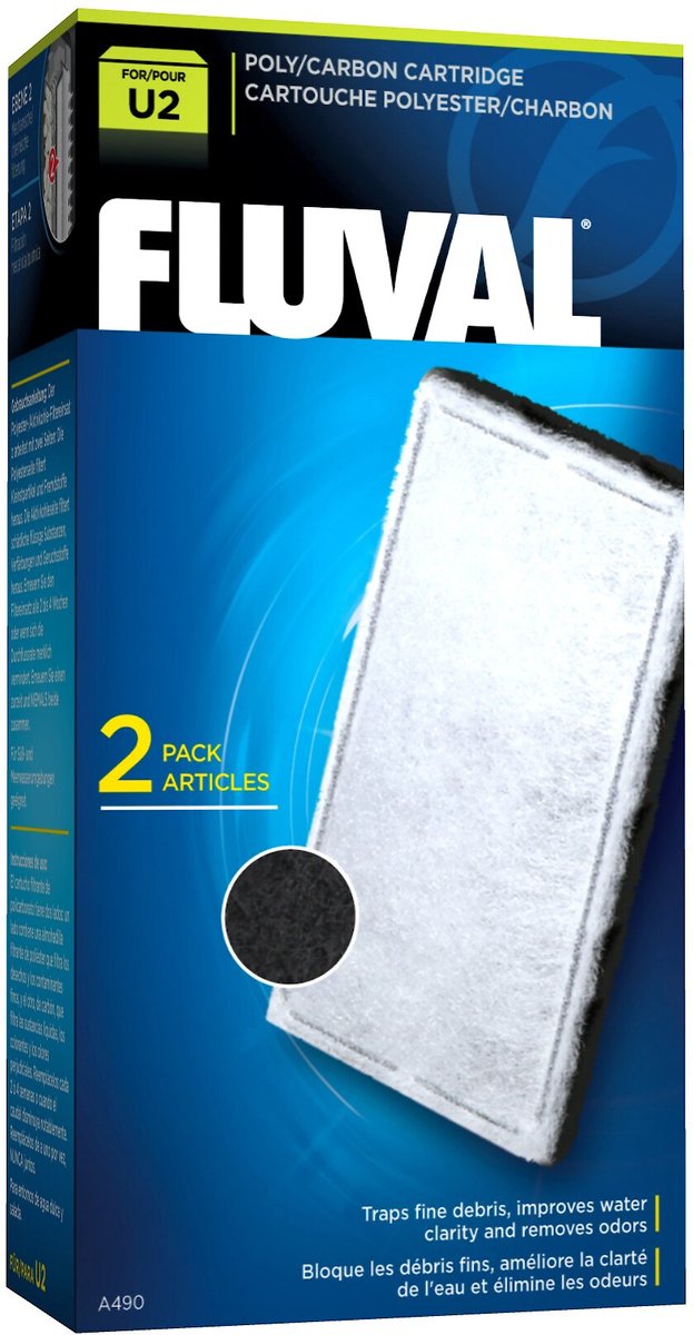FLUVAL U2 Poly/Carbon Underwater Filter Media, 2 count