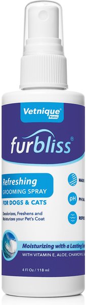 Vetnique Labs Furbliss Refreshing Grooming Spray Cologne Grooming & Deodorzing Dog & Cat Spray, 4-oz bottle slide 1 of 7