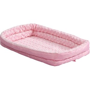 MidWest Quiet Time Fashion Plush Double Bolster Dog Crate Mat, 36-in