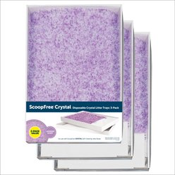 PetSafe ScoopFree Complete Disposable Crystal Litter Trays 3-Pack, Lavender