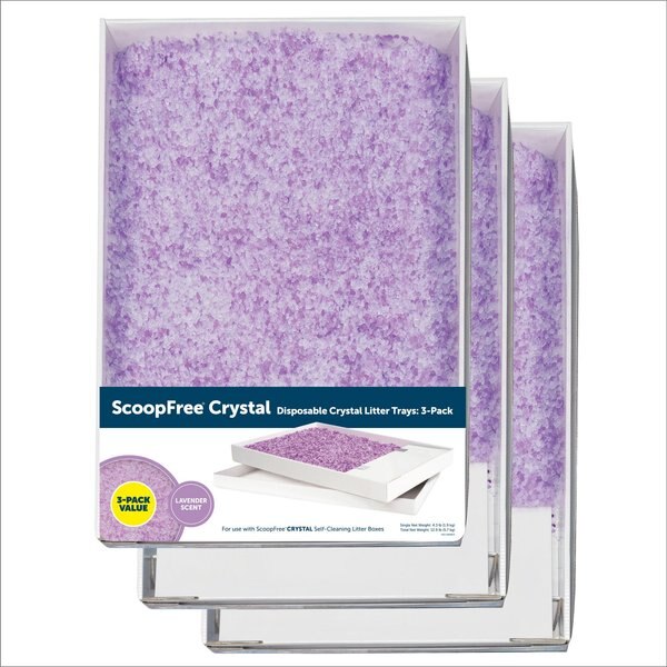 PetSafe ScoopFree Complete Disposable Crystal Litter Trays 3-Pack, Lavender slide 1 of 10