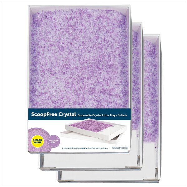 PETSAFE ScoopFree Lavender Scented NonClumping Crystal Cat Litter, 3