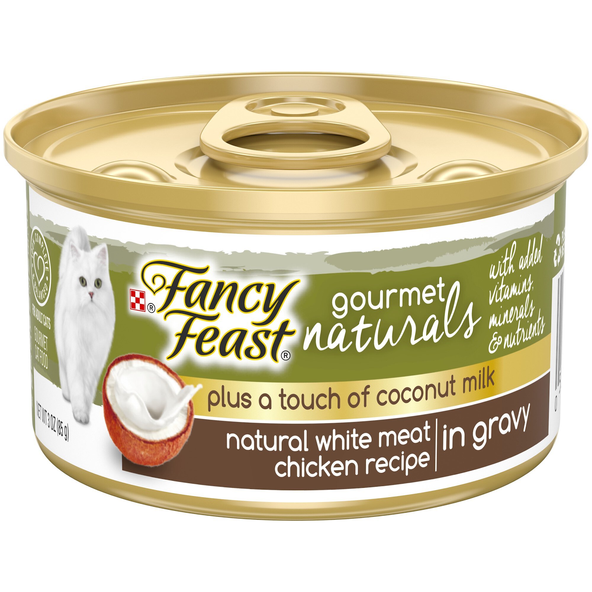 FANCY FEAST Gourmet Naturals White Meat Chicken Recipe in Gravy Plus ...