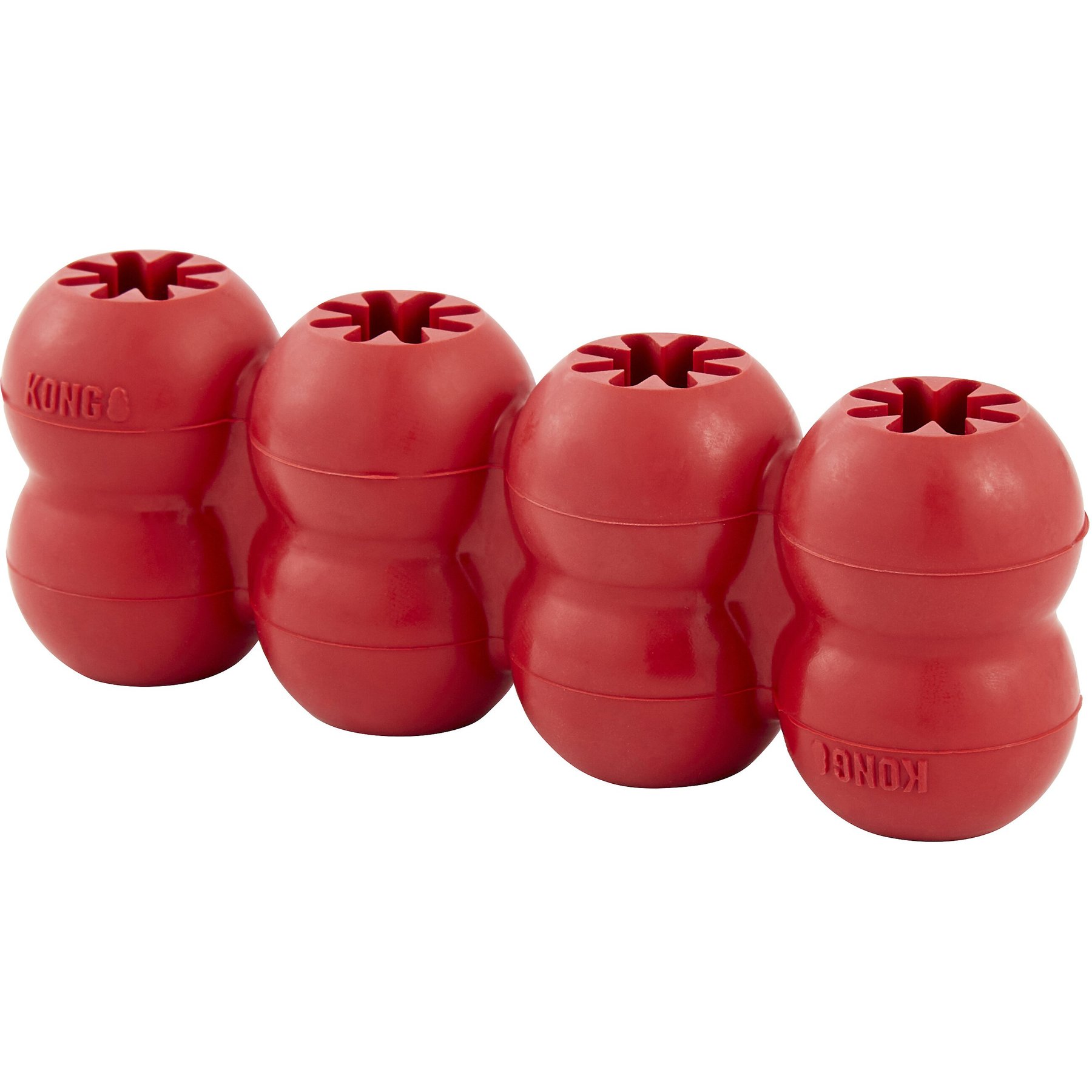 Titan Pet Products Busy Bounce Durable Rubber Dog Toy, Medium, Red