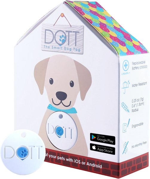 DOTT Smart Dog & Cat Tag Tracker, Golden slide 1 of 8