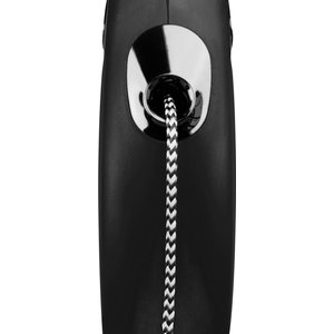 Flexi Classic Nylon Cord Retractable Dog Leash, Black, Small: 16-ft long
