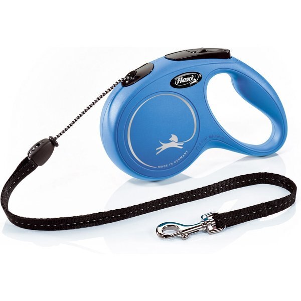 FLEXI Classic Nylon Cord Retractable Dog Leash, Blue, Medium 16ft
