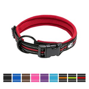 Chai’s Choice Comfort Cushion 3M Polyester Reflective Dog Collar, Red, Large: 17.7 to 19.7-in neck, 4/5-in wide
