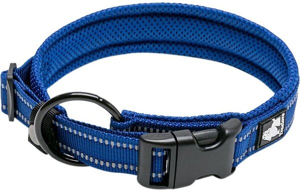 Chai's Choice Comfort Cushion 3M Polyester Reflective Dog Collar, Royal Blue, Medium: 15.7 to 17.7-in neck, 4/5-in wide slide 1 of 4