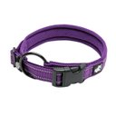 Chai's Choice Comfort Cushion 3M Polyester Reflective Dog Collar, Purple, Small: 13.8 to 15.7-in neck, 4/5-in wide