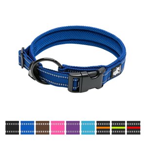 Chai's Choice Comfort Cushion 3M Polyester Reflective Dog Collar, Royal Blue, X-Large: 19.7 to 21.7-in neck, 1-in wide