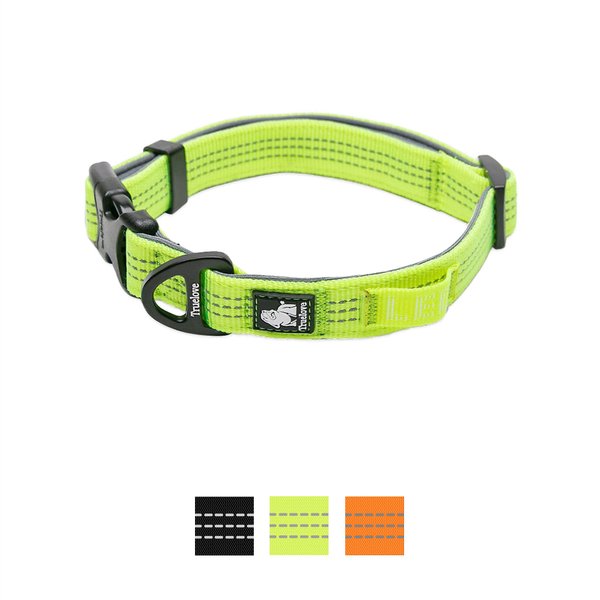 Chai's Choice Outdoor Adventure 3M Polyester Reflective Dog Collar, Neon Yellow, Large: 17.7 to 25.6-in neck, 1-in wide slide 1 of 5
