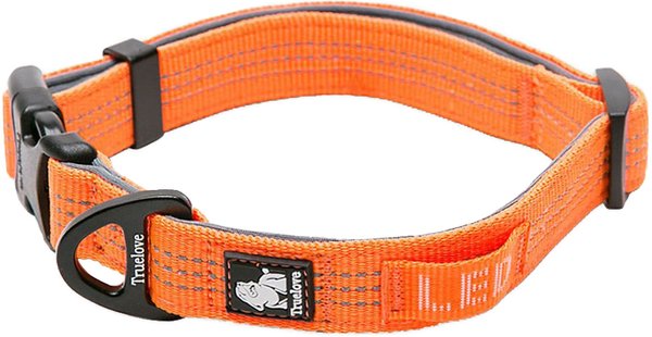 Chai's Choice Outdoor Adventure 3M Polyester Reflective Dog Collar, Orange, Medium: 13.8 to 19.7-in neck, 4/5-in wide slide 1 of 5