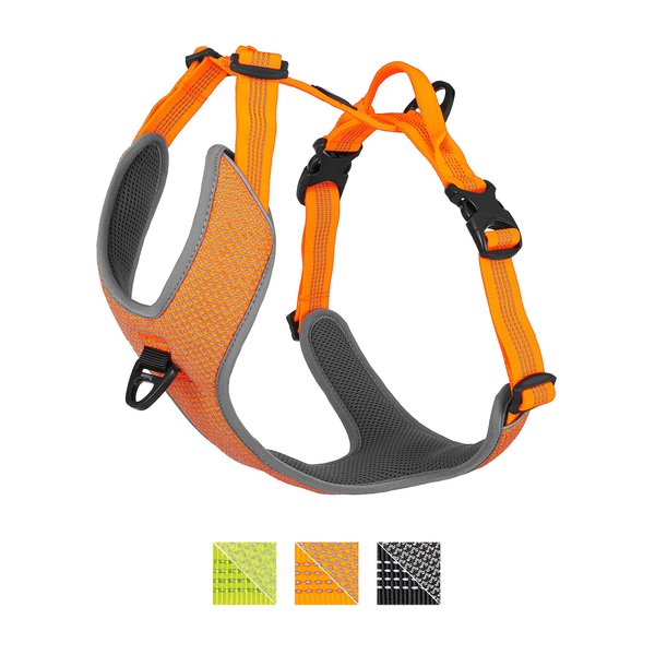 Chai's Choice Outdoor Explorer No-Pull 3M Polyester Reflective Dual Clip Dog Harness, Orange, Large: 27 to 32.5-in chest slide 1 of 11