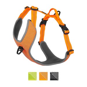 Chai's Choice Outdoor Explorer No-Pull 3M Polyester Reflective Dual Clip Dog Harness, Orange, Large: 27 to 32.5-in chest