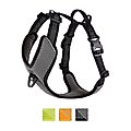 Chai's Choice Outdoor Explorer No-Pull 3M Polyester Reflective Dual Clip Dog Harness, Black, Medium: 22 to 27-in chest