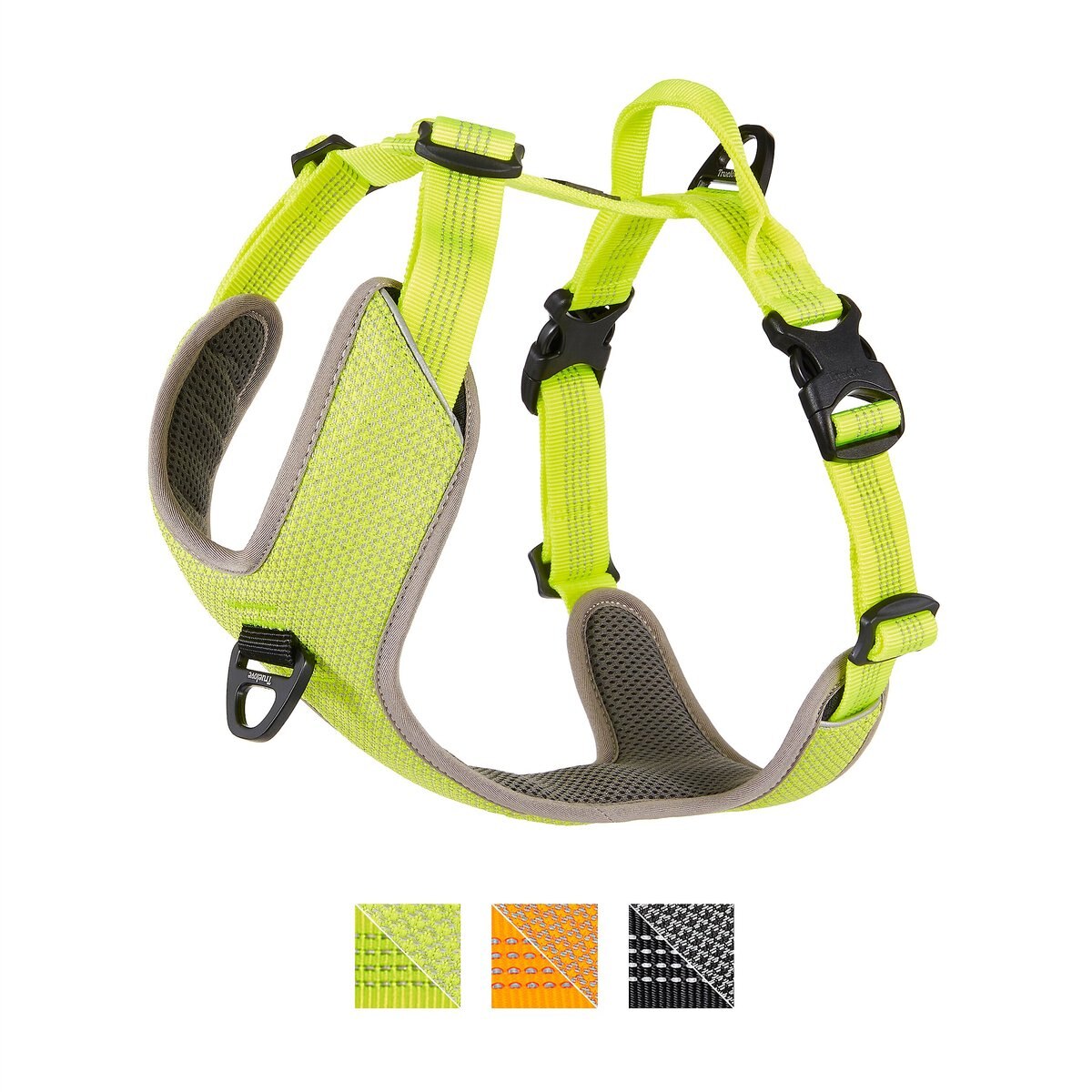 Chai's Choice Outdoor Explorer No-Pull 3M Polyester Reflective Dual Clip Dog Harness
