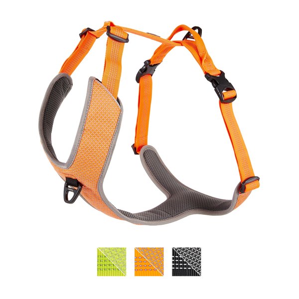Chai's Choice Outdoor Explorer No-Pull 3M Polyester Reflective Dual Clip Dog Harness, Orange, X-Large: 32.5 to 42-in chest slide 1 of 11