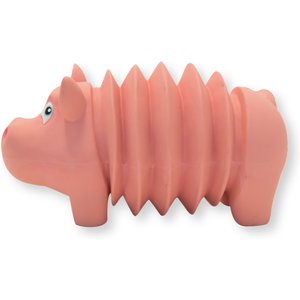 Outward Hound Accordionz Pig Squeaky Stuffing-Free Plush Dog Toy