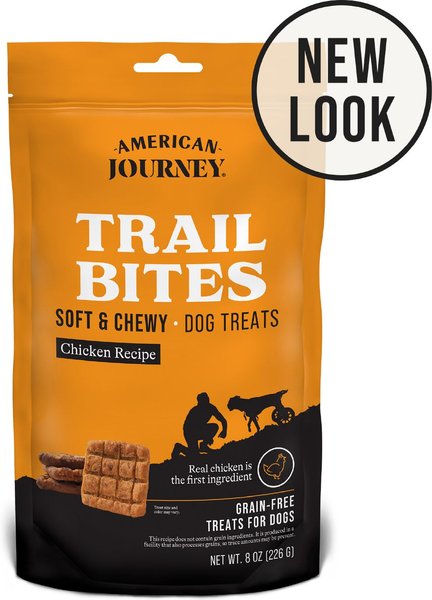American Journey Chicken Recipe Trail Bites Grain-Free Soft & Chewy Dog Treats