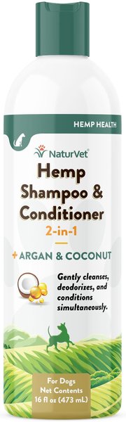 NaturVet Hemp 2-in-1 Dog Shampoo & Conditioner with Argan & Coconut, 16-oz bottle slide 1 of 1