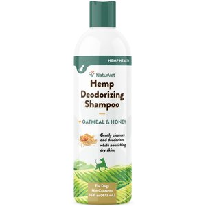 NaturVet Hemp Deodorizing Dog Shampoo with Oatmeal & Honey, 16-oz bottle
