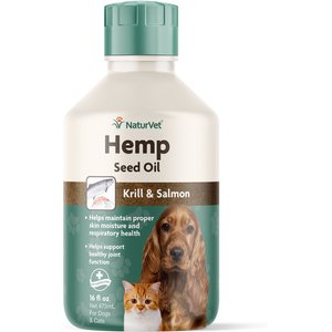 NaturVet Hemp Liquid Supplement for Cats & Dogs, 16-oz bottle