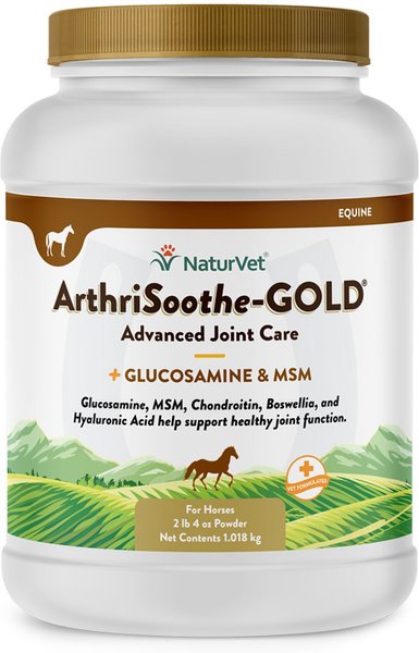 NaturVet ArthriSoothe-GOLD Advanced Joint Formula Powder Horse Supplement, 2-lb, 4-oz tub slide 1 of 1